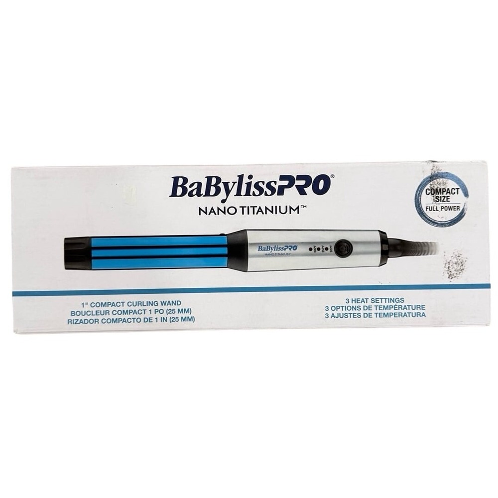 BaBylissPRO Compact Nano Titanium Curling Wand 1 Inch